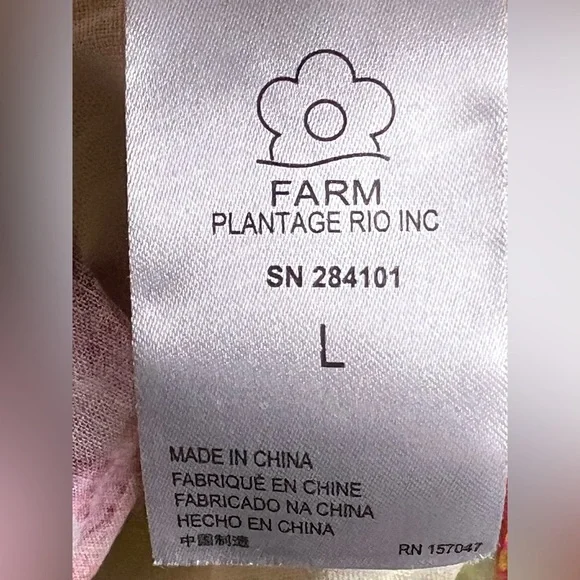 Farm Rio Floral Spaghetti Strap Top in Size Large. - Picture 7 of 8